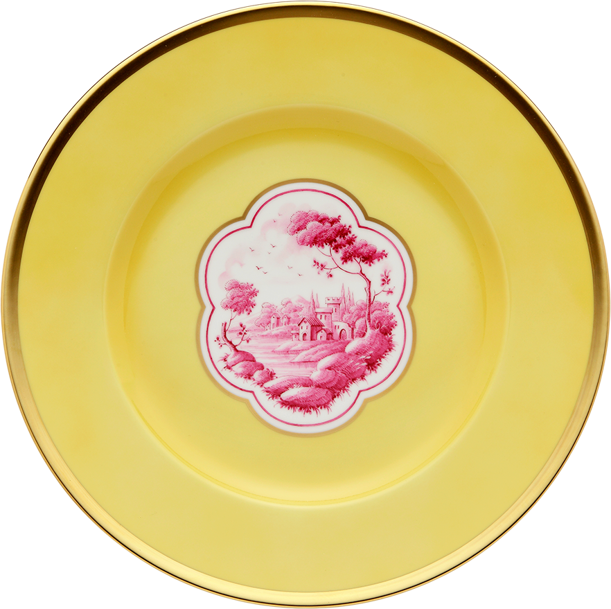 Richard Ginori Cartiglio Citrino Flat Dinner Plate Cm 26,5 In. 11